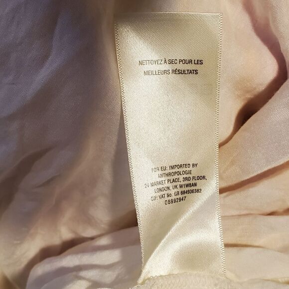 Anthropologie Savannah Halter Dress | Striped Ruched Orange Boho Style, Size 4 - Picture 14 of 16